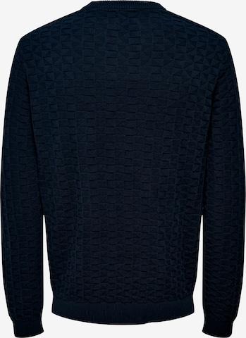 Pull-over 'Kalle' Only & Sons en bleu