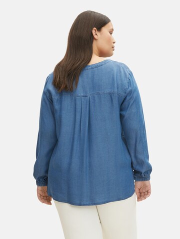 Tom Tailor Women + Bluse in Blau