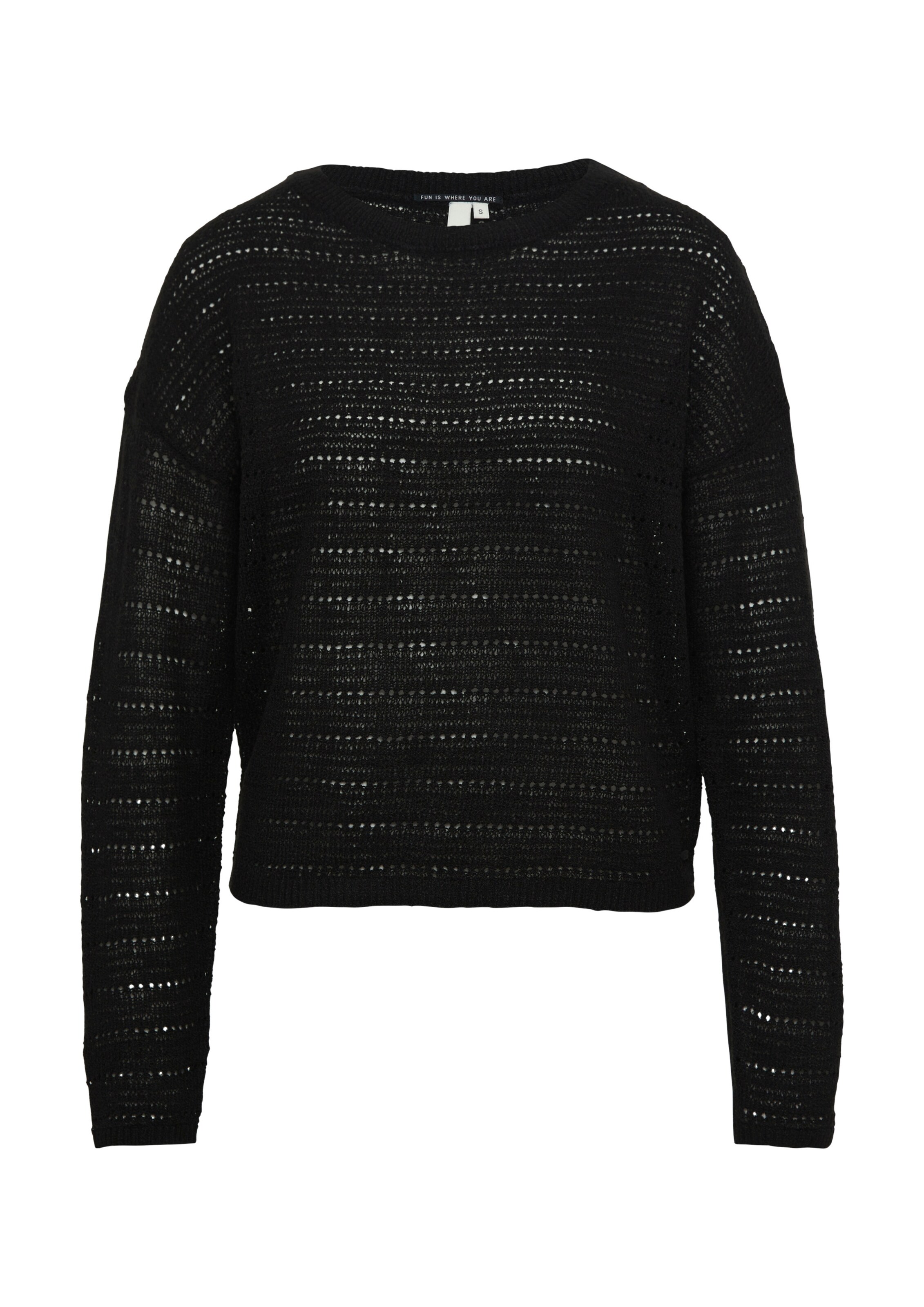 QS Pullover in Schwarz: Vorderseite