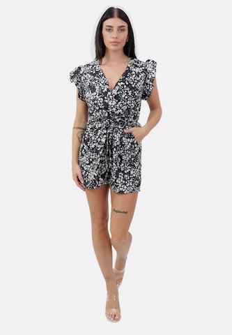 Elara Jumpsuit in Zwart: voorkant