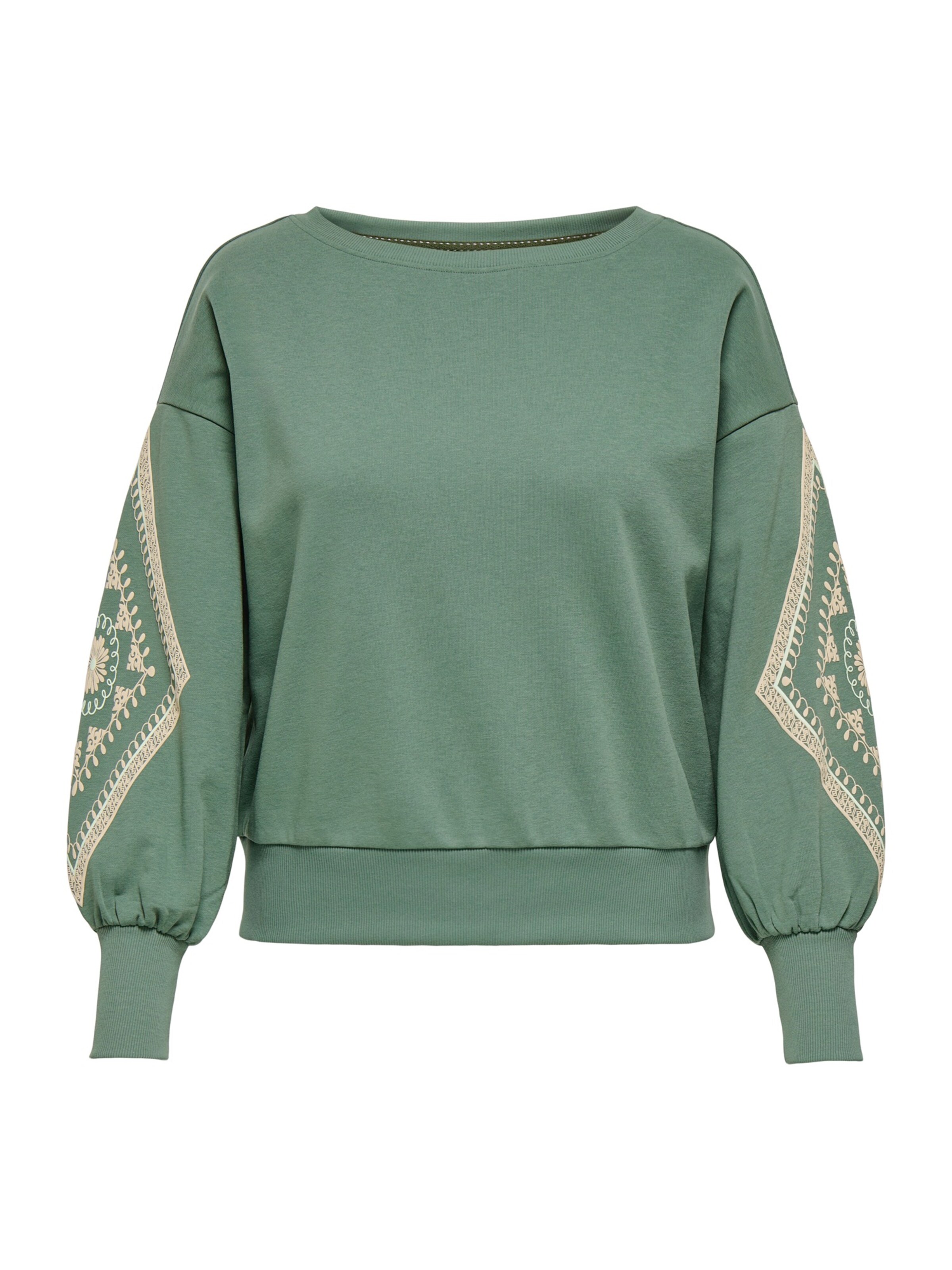 ONLY Carmakoma Μπλούζα φούτερ 'CARDEBORAH' σε πράσινο: μπροστά