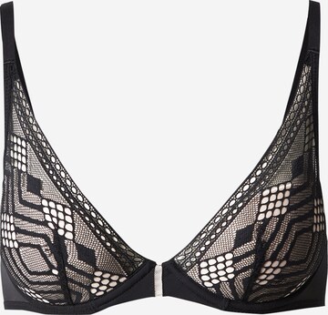 PASSIONATA Triangle Bra in Black: front