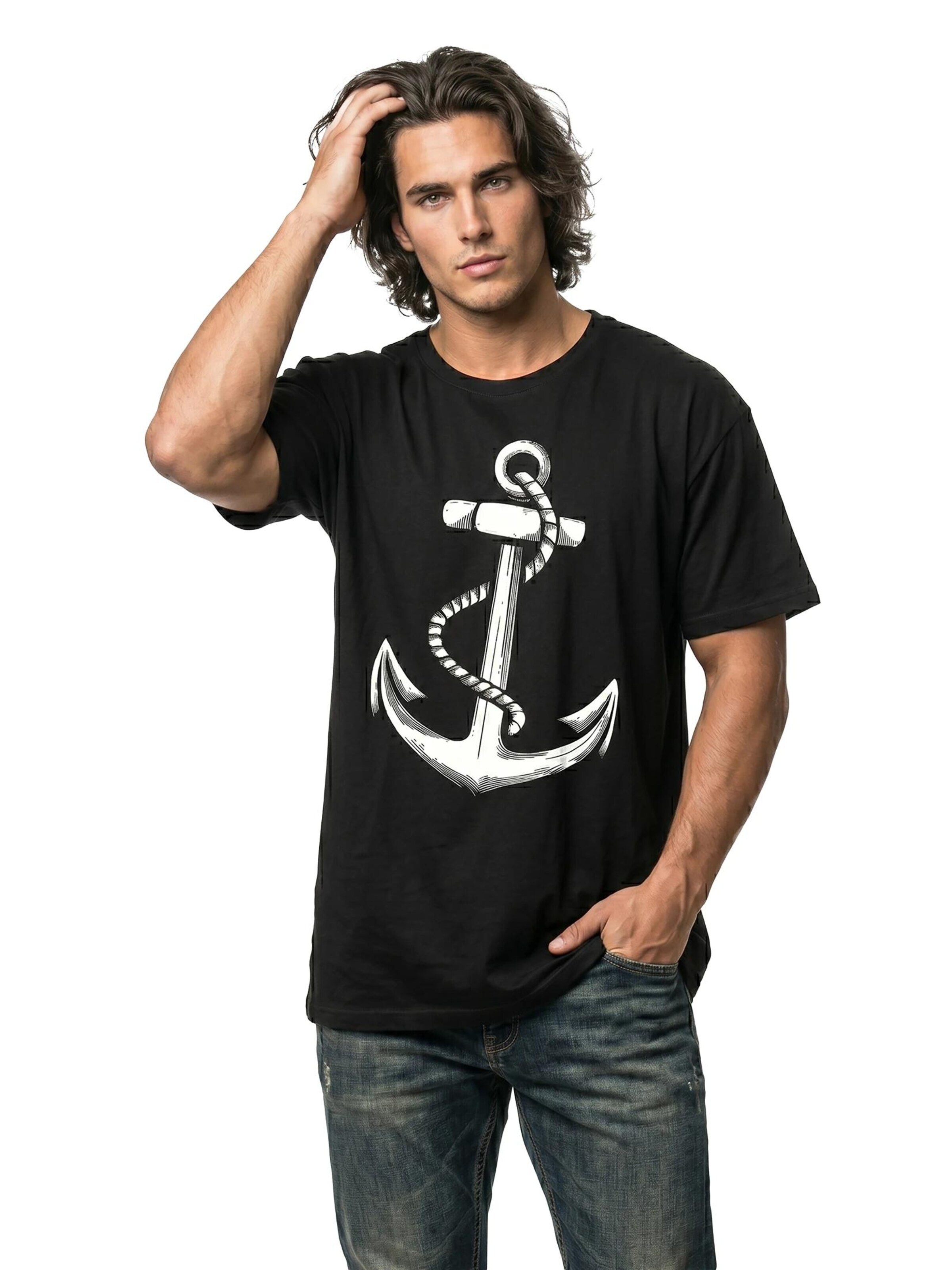 MAKAYA Shirt 'Anker' in Black
