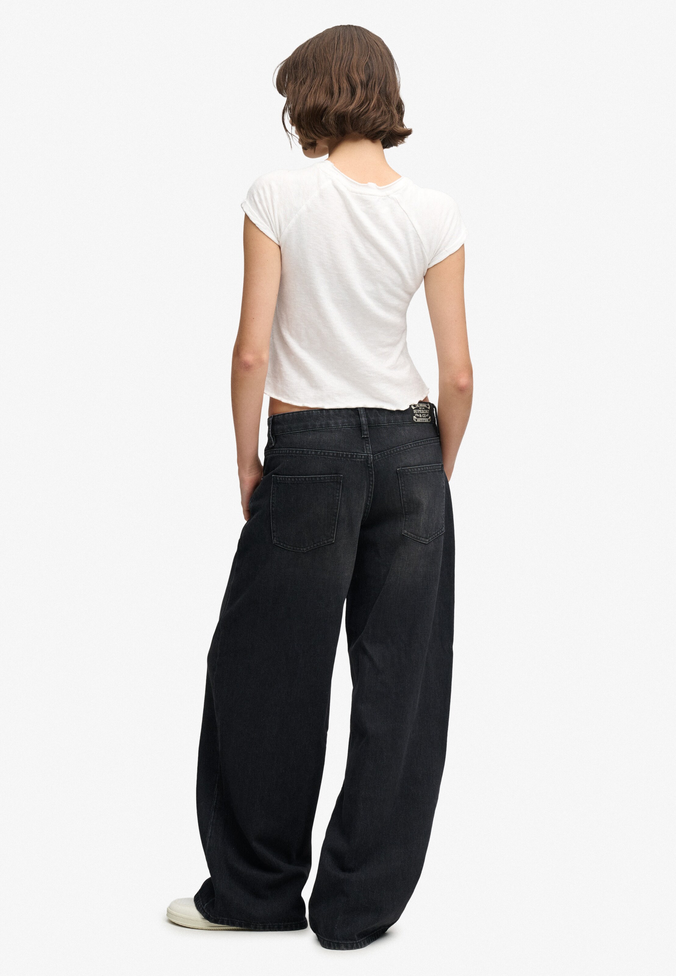 Superdry & Co Wide leg Jeans in Blauw