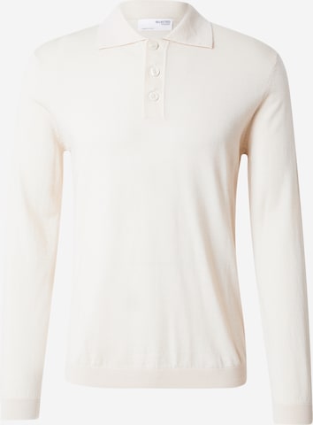 SELECTEDPulover 'SLHTRAY' - bež boja: prednji dio