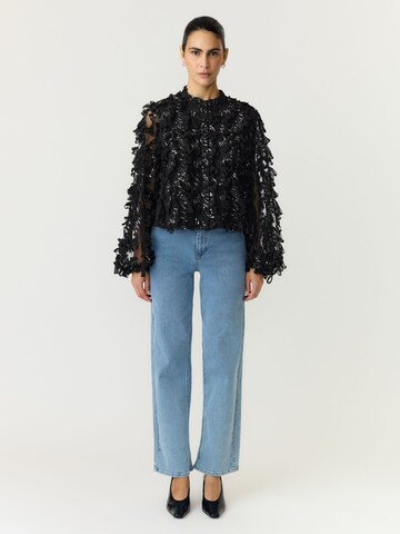 YAS - Blusa 'ABELONE' en negro