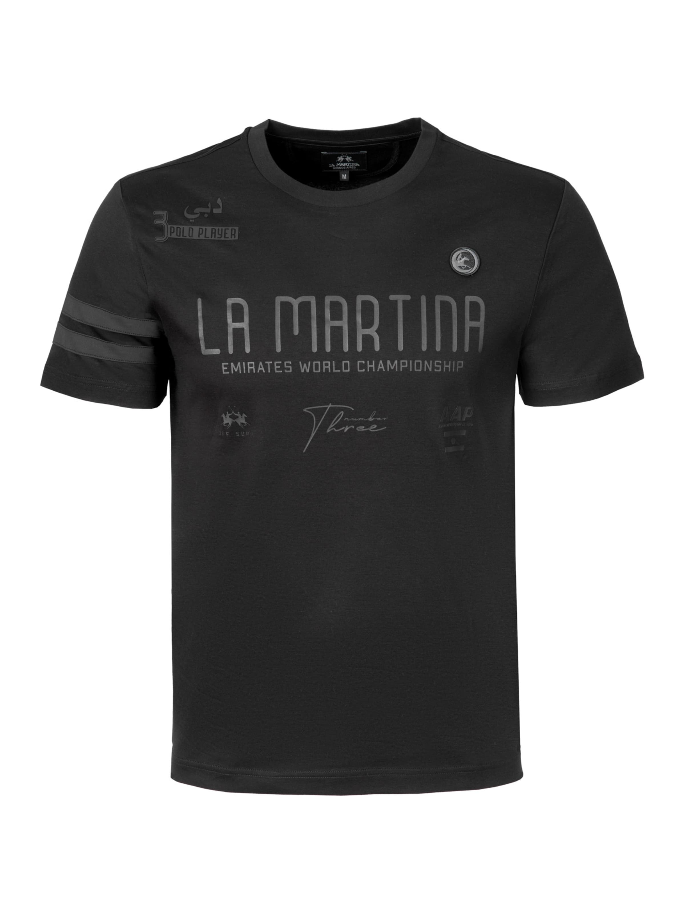 La Martina Shirt 'MCR302' in Black: front