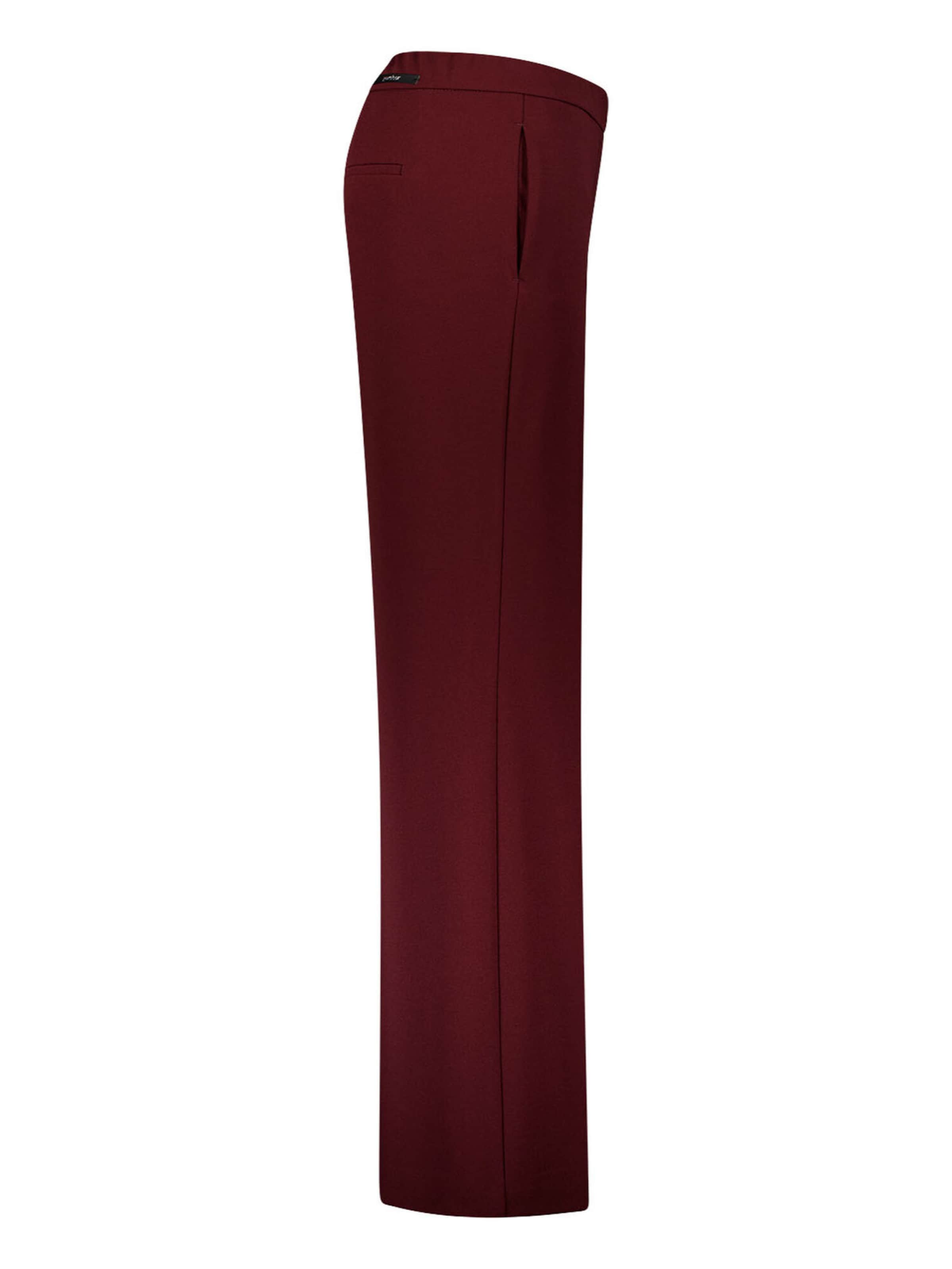 Gardeur Loose fit Trousers with creases 'Franca800' in Red