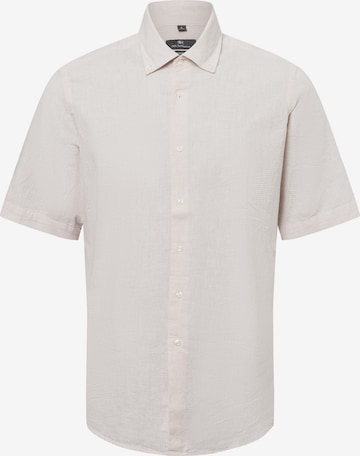 Nils Sundström Regular Fit Hemd in Beige: Vorderseite