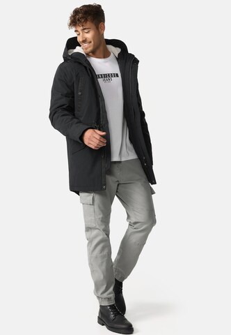 INDICODE JEANS Between-seasons parka ' Benicio ' in Black