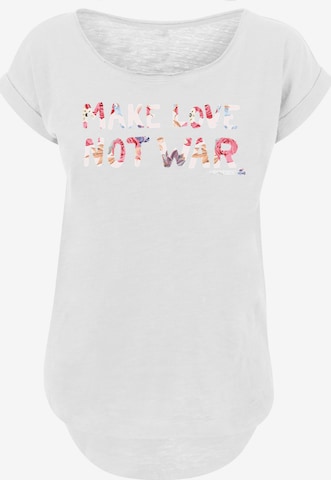 F4NT4STIC Shirt 'WOODSTOCK Make Love Not War' in Wit: voorkant