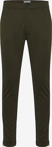 Casual Friday Slimfit Spodnie 'Portman' w kolorze zielony: przód