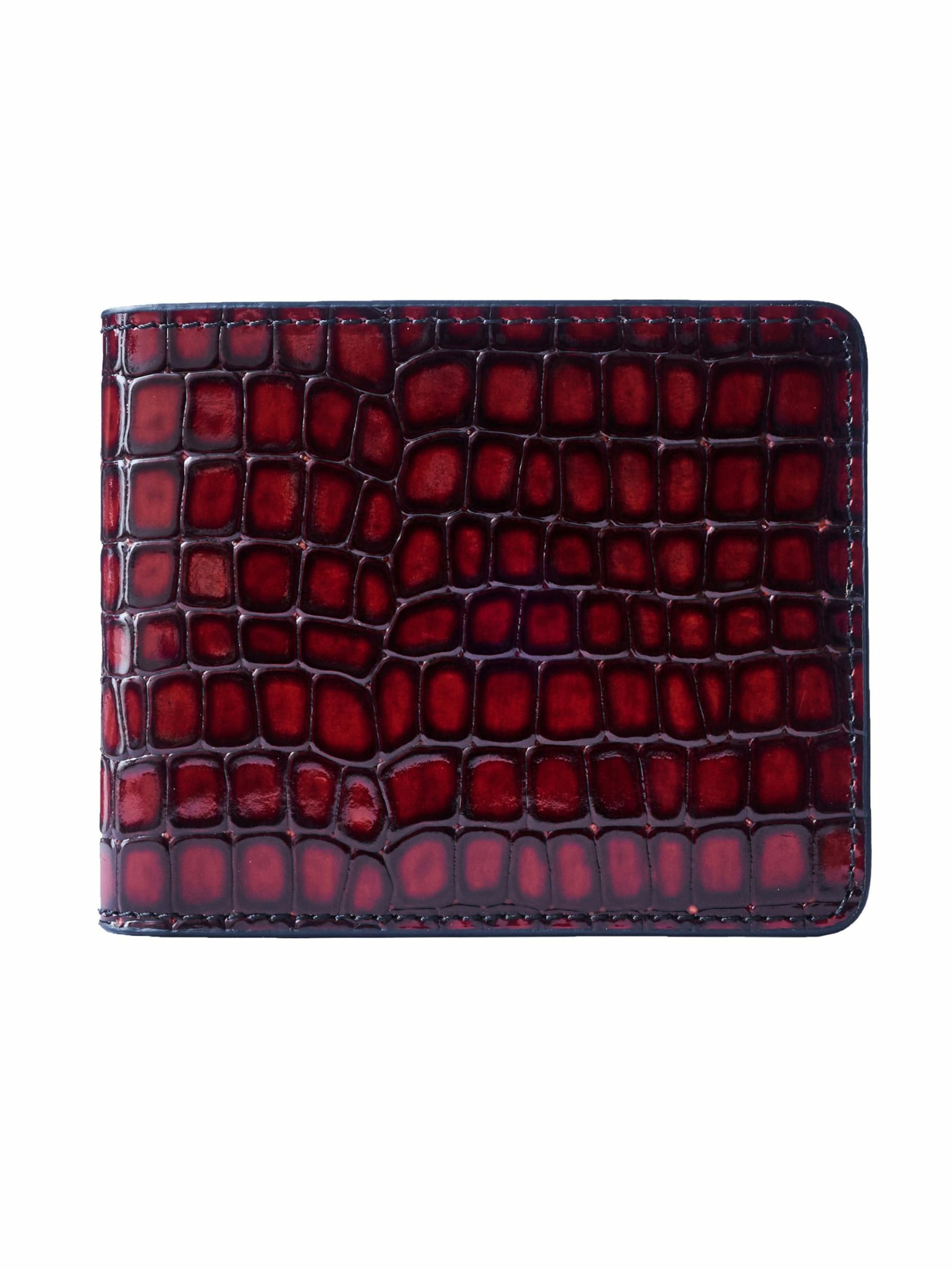 GT Collection Wallet 'Croc Prestige' in Red: front
