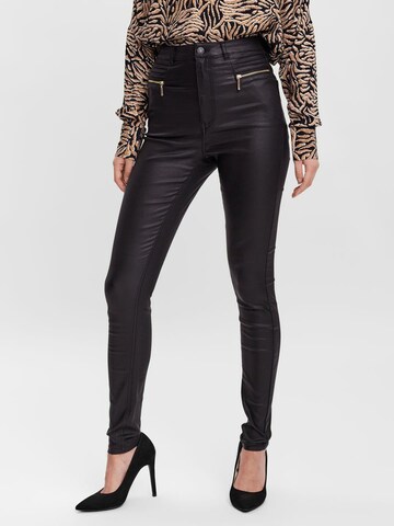 Skinny Pantalon VERO MODA en noir : devant