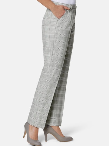 Goldner Regular Trousers with creases 'Anna' in Grey