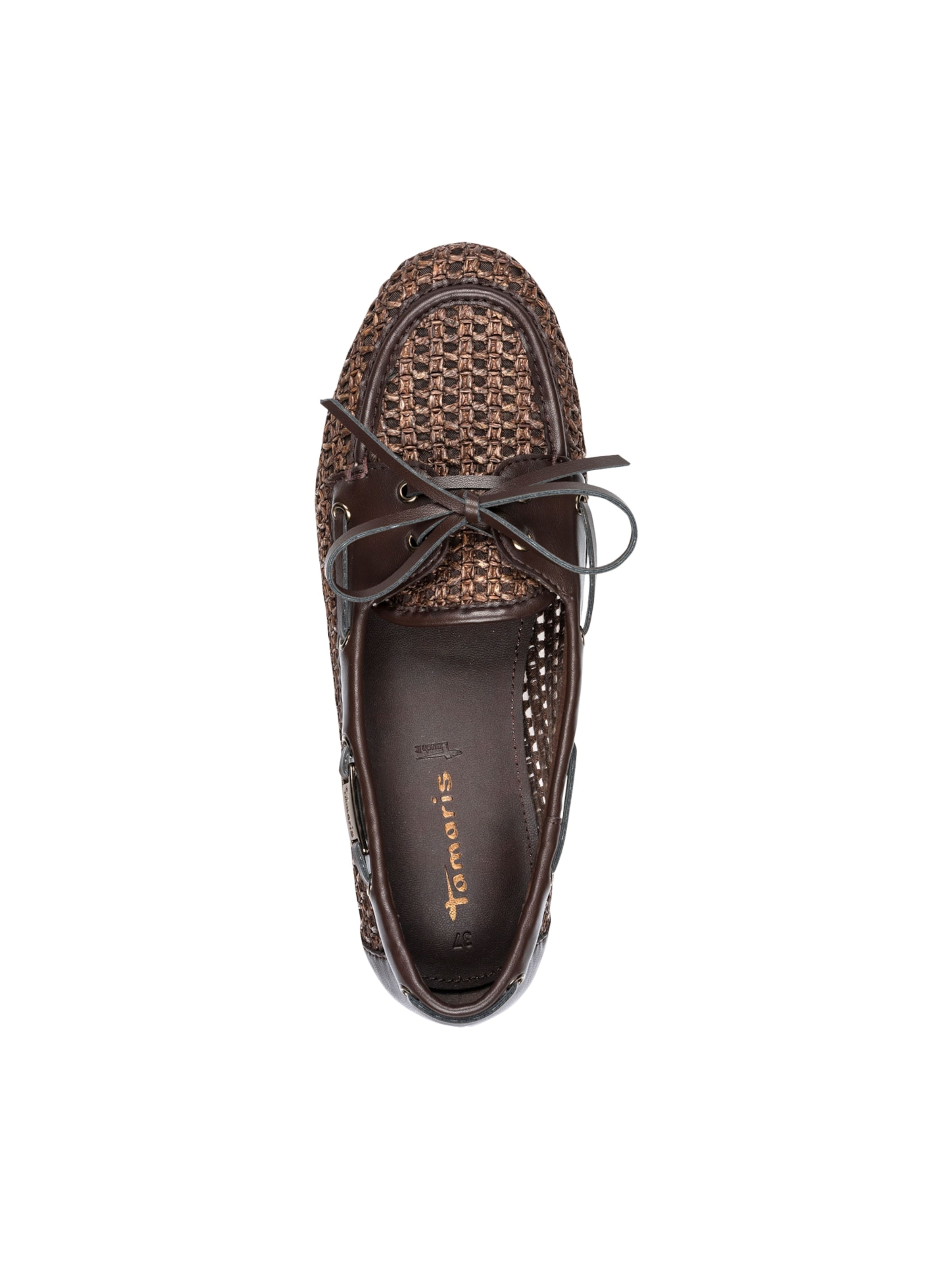 Ballerines 'Schnürmokassin' Tamaris en marron