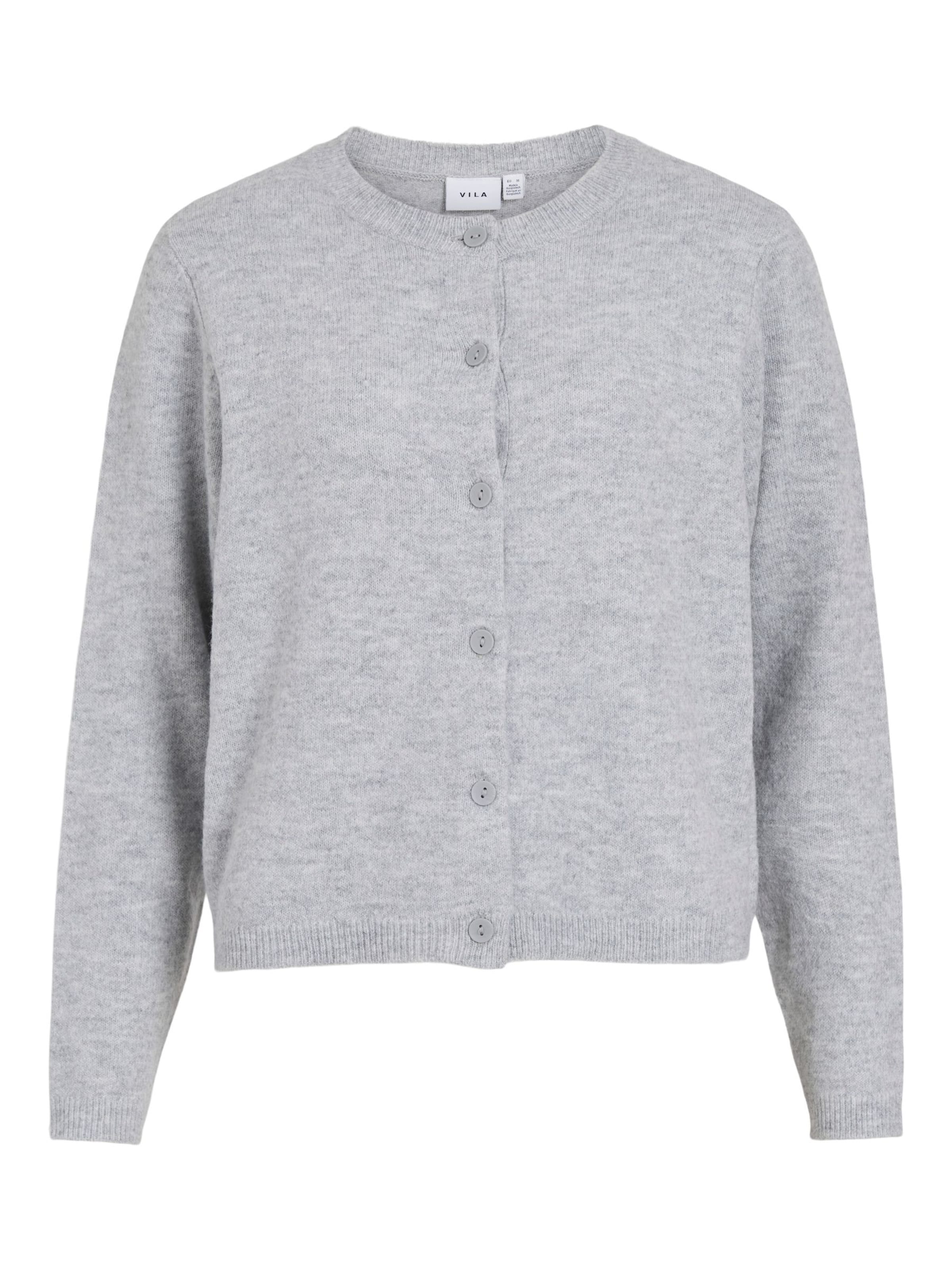 VILA Knit cardigan 'VILiga' in Grey: front