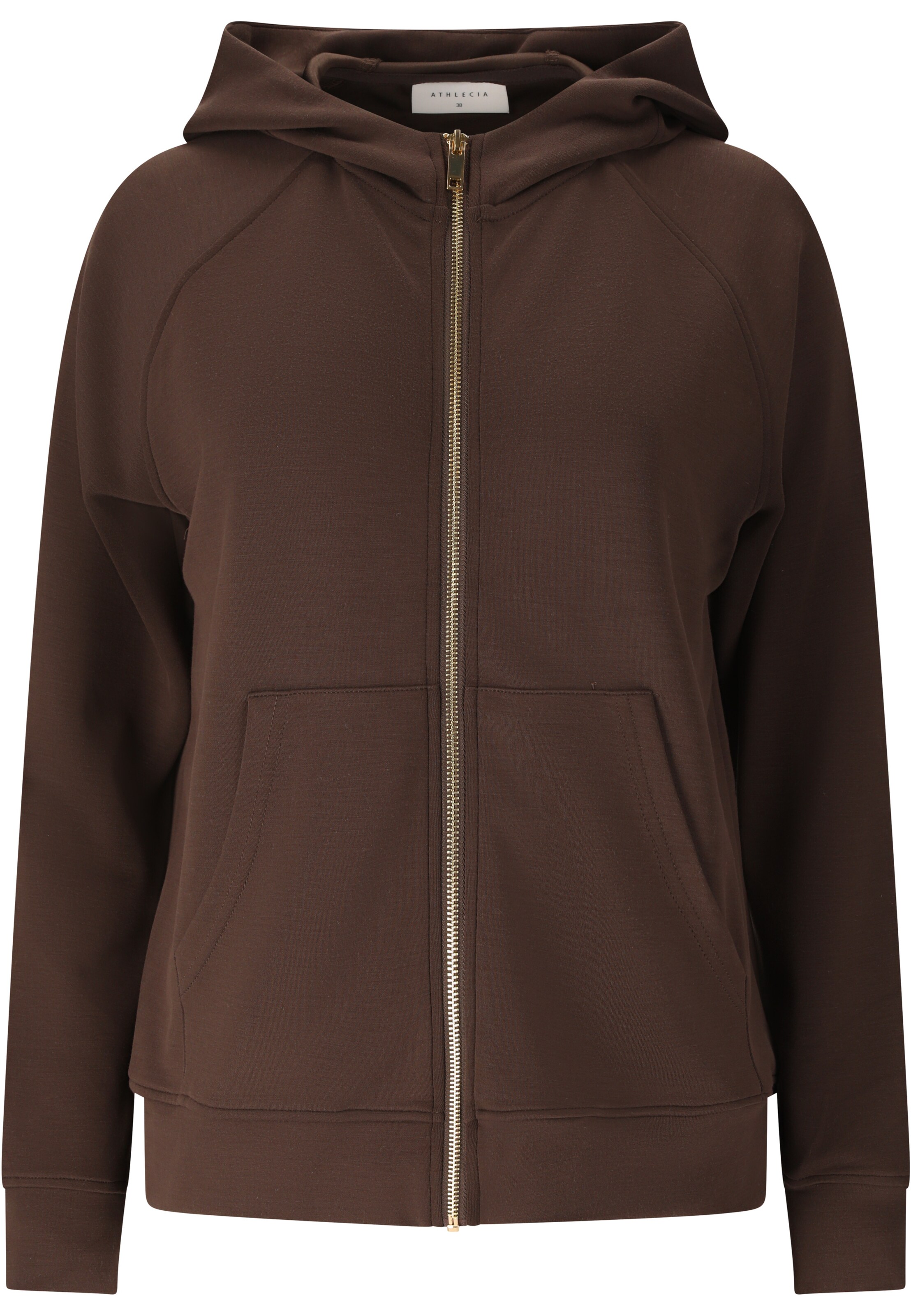 Athlecia Sweatvest 'Jacey' in Bruin: voorkant