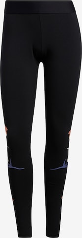 ADIDAS SPORTSWEAR Skinny Sportbroek in Zwart: voorkant