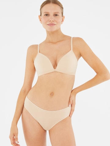 Dagi T-shirt Podprsenka – béžová: přední strana