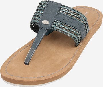 TOM TAILOR T-Bar Sandals in Blue: front