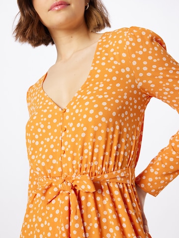 Monki Платье-рубашка в Оранжевый