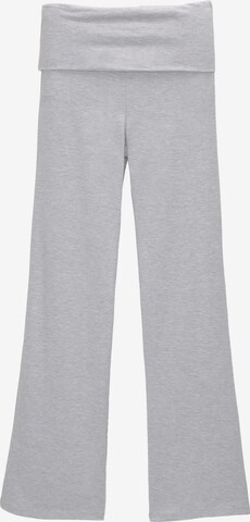 évasé Pantalon Pull&Bear en gris : devant