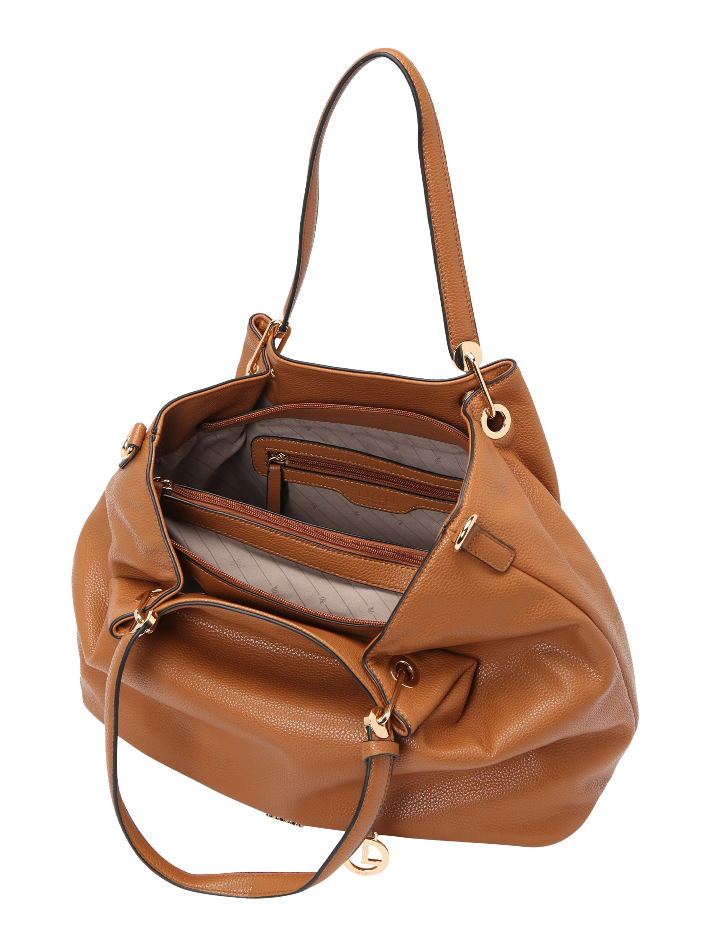 L.CREDI Μεγάλη τσάντα 'Ebony' σε καφέ