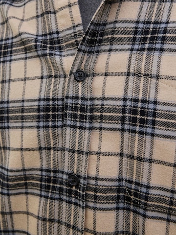 JACK & JONES Comfort fit Button Up Shirt 'JJJames' in Beige