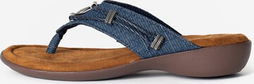 Minnetonka T-bar sandals 'Silverthorne360' in Blue: front