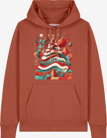 Sweat-shirt 'Christmas Tree' Watapparel en marron : devant