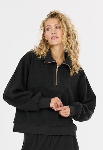 Athlecia Sportief sweatshirt 'Reiley' in Zwart: voorkant