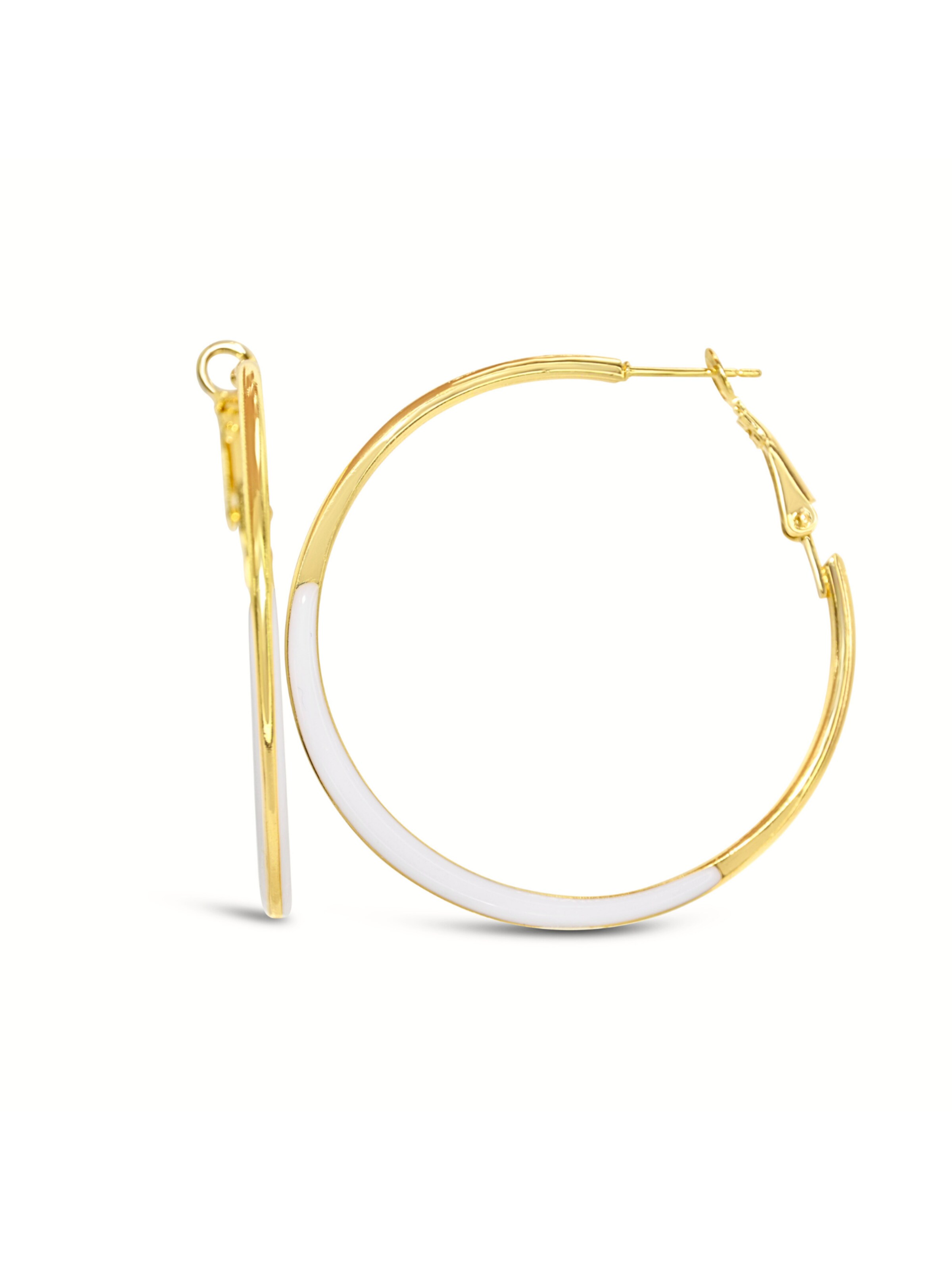 ARS-ARGENTI Ohrringe 'SUMMER VIPES - white'‌‌‌‌‌‌‌‌‌ in gold, Produktansicht