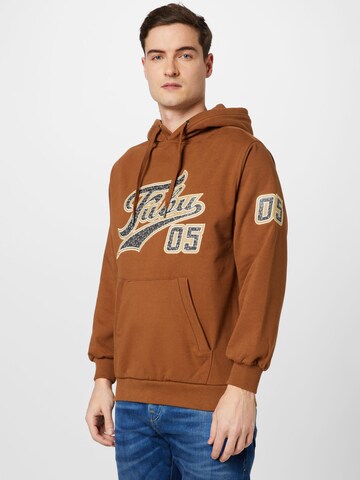 Sweat-shirt FUBU en marron : devant