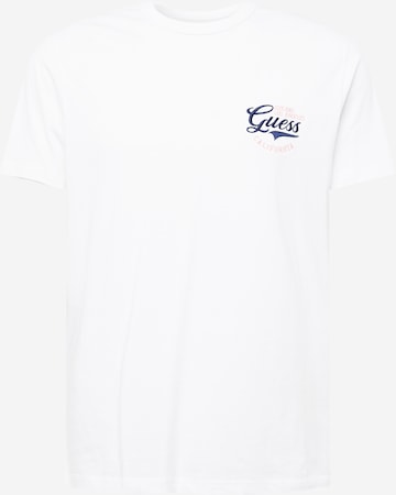 GUESS - Camiseta en blanco: frente