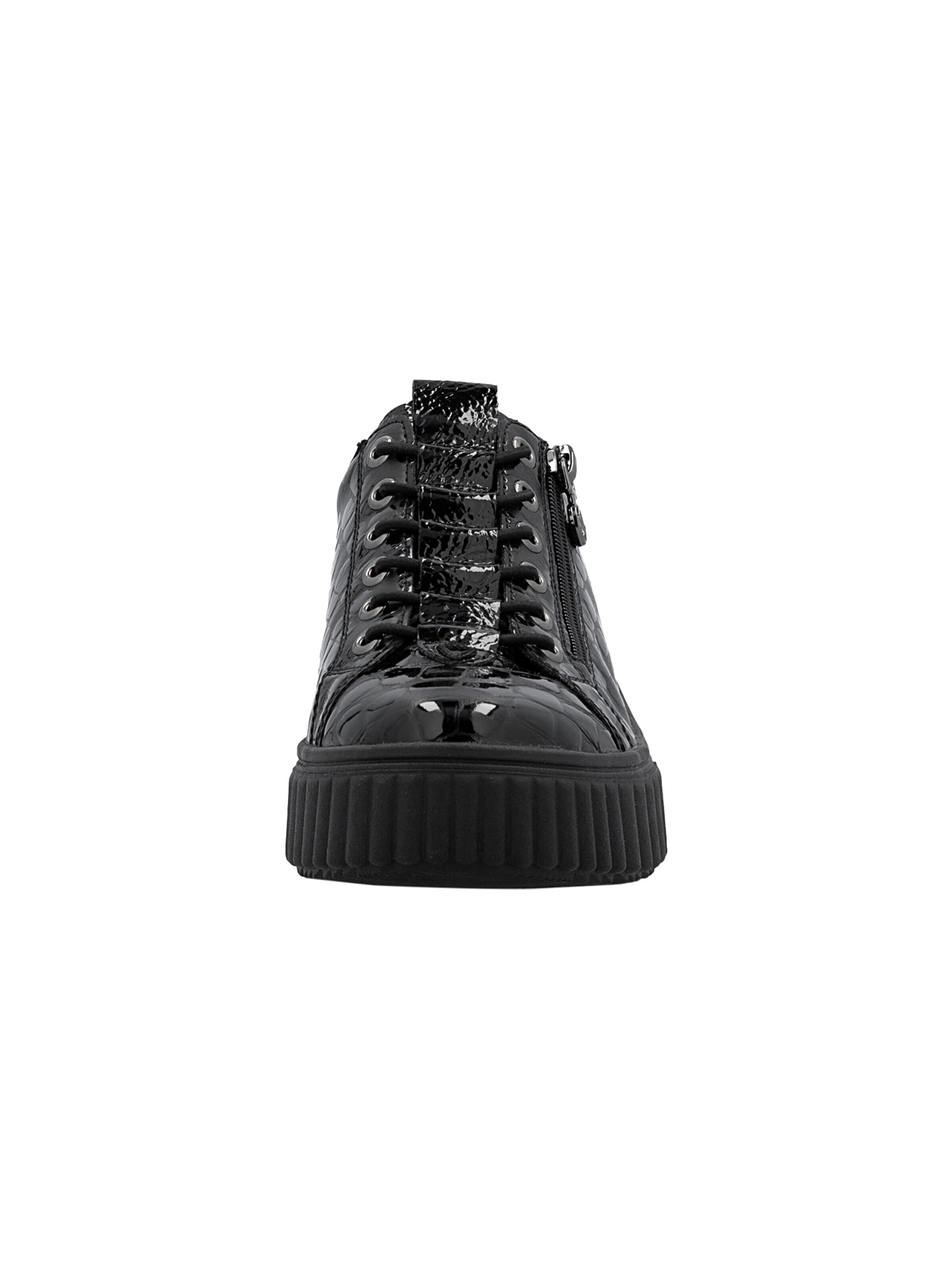 Chaussure de sport à lacets 'Lando Low-Top-Sneaker aus Leder' Rieker en noir