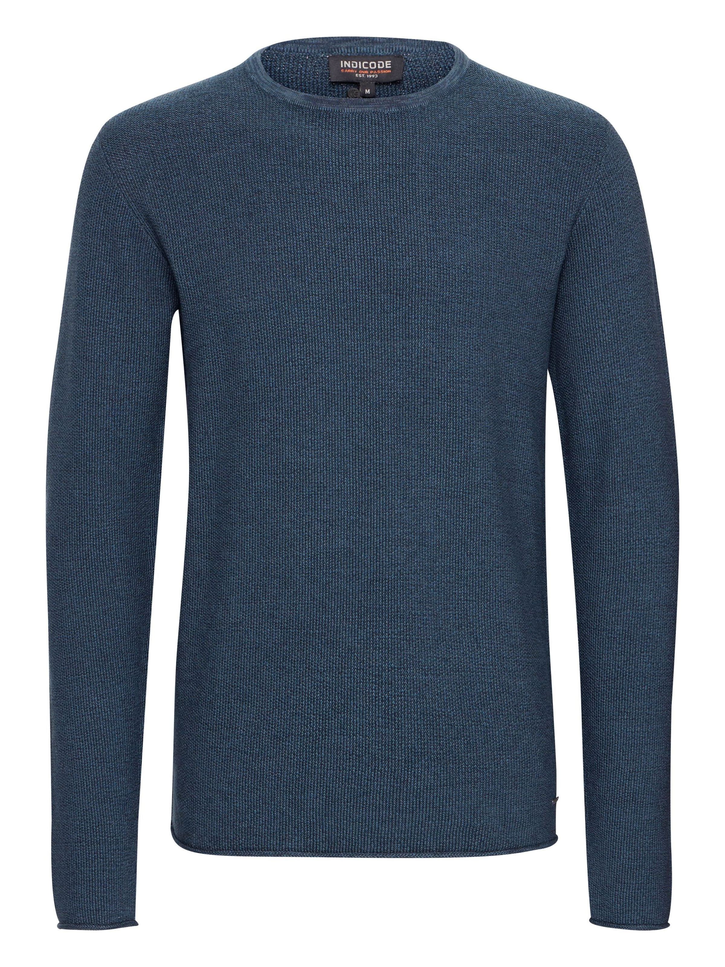 INDICODE JEANS Pullover 'Jadas' in Blau: Vorderseite