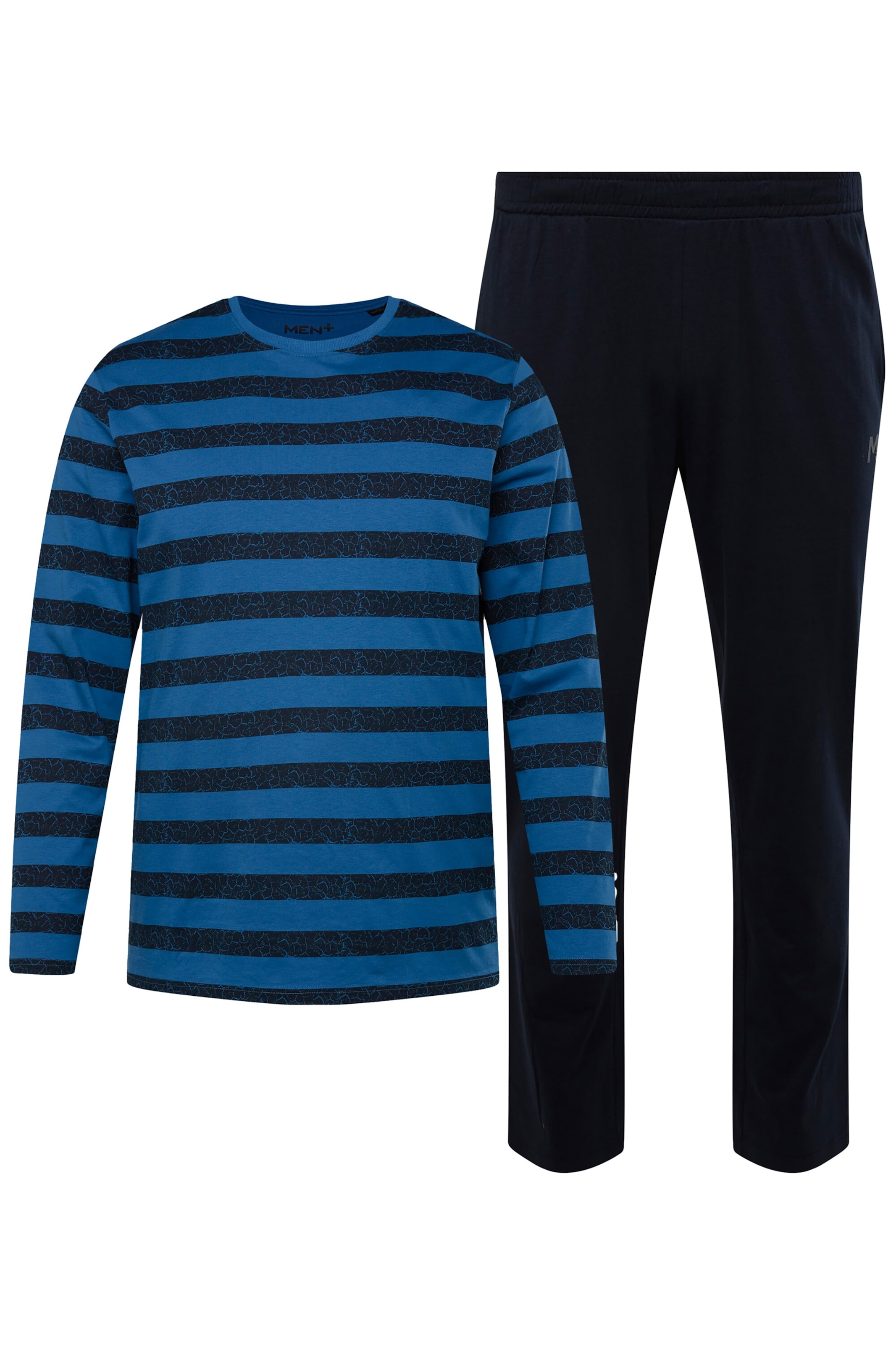 Men Plus Pajamas long in Black: front