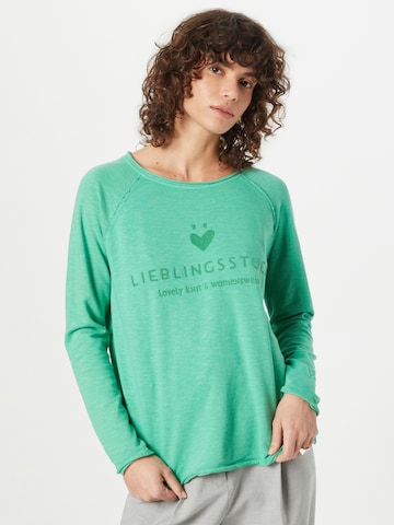 LIEBLINGSSTÜCK Sweatshirt 'Cathrina' in Green: front