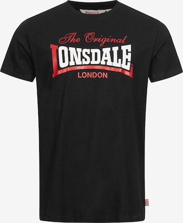 LONSDALE Футболка 'Aldingham' в Черный: спереди