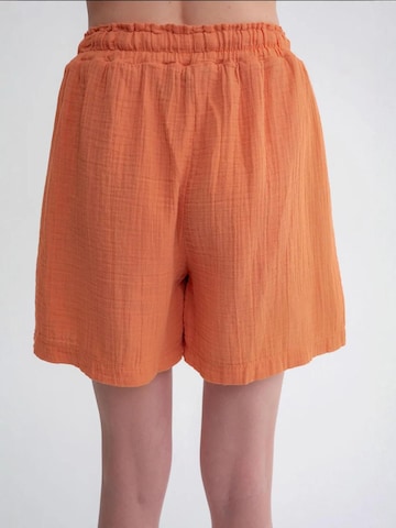 MixRay - Perna larga Calças em laranja