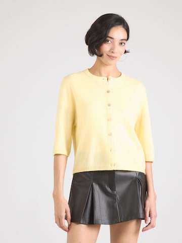 s.Oliver Πλεκτή ζακέτα σε κίτρινο: μπροστά