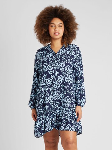ONLY Carmakoma Shirt Dress 'MARRAKESH' in Blue: front