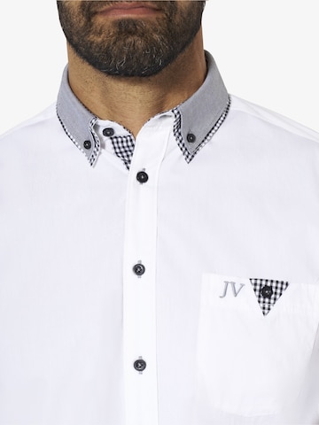 Jan Vanderstorm Comfort fit Button Up Shirt 'Nielas' in White