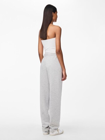 PIECES Loose fit Trousers 'PCChilli' in Grey