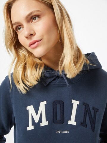 Derbe Sweatshirt 'Moin' in Blau