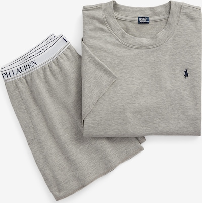 Polo Ralph Lauren Pyjama ' Short Sleeve Shirt & Short Set ' en gris chiné, Vue avec produit