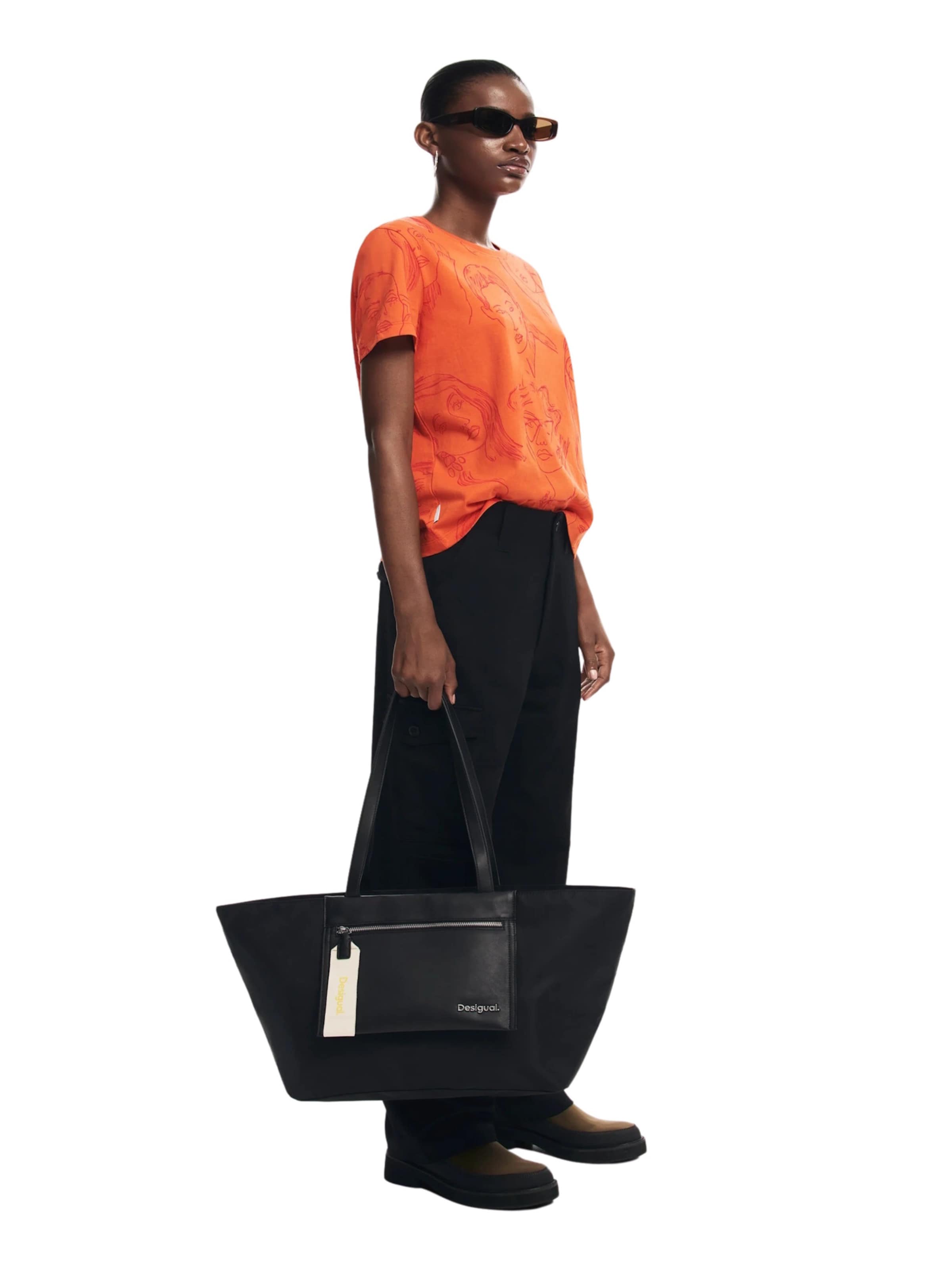 Desigual Shopper 'Priori Cahuil' in Schwarz