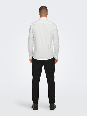 Only & Sons - Ajuste estrecho Camisa de negocios 'ONSJordan' en blanco