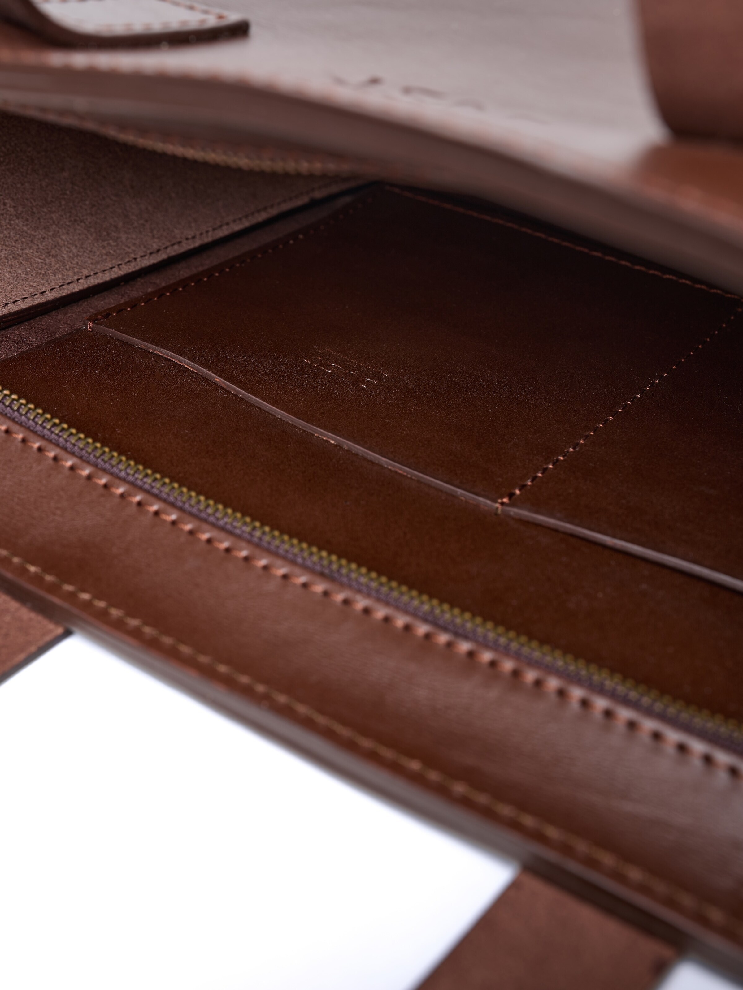 Shopper 'Leather Tote Dark Brown Aspen Collection' di THE DUST COMPANY in marrone